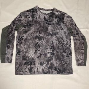 HUK Kryptek Raid Long Sleeve Fishing Shirt XXL Mesh Back